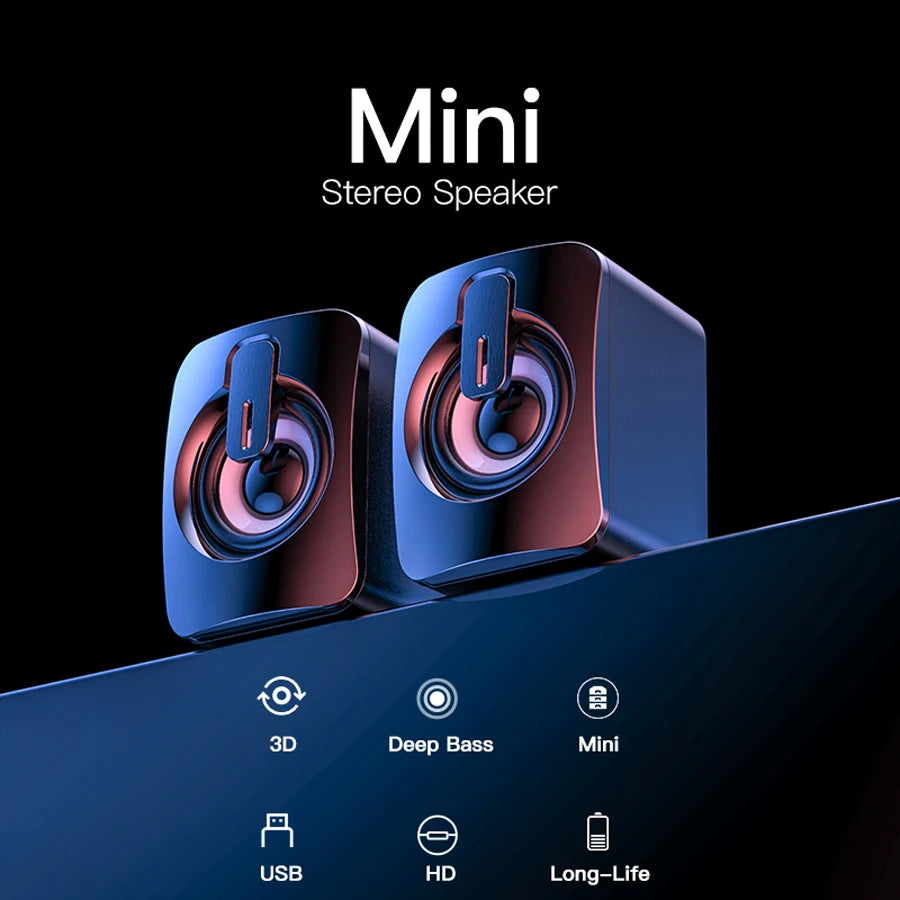 Mini PC Speaker for Computer, Laptop, Desktop – Compact Audio System