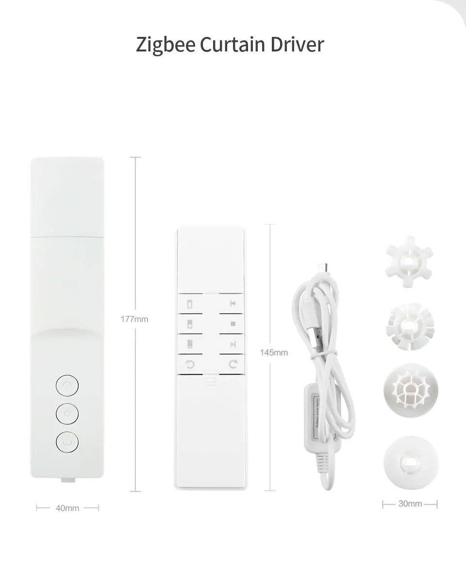 Zemismart Zigbee Smart Roller Shade Motor, Battery Powered, Voice Control