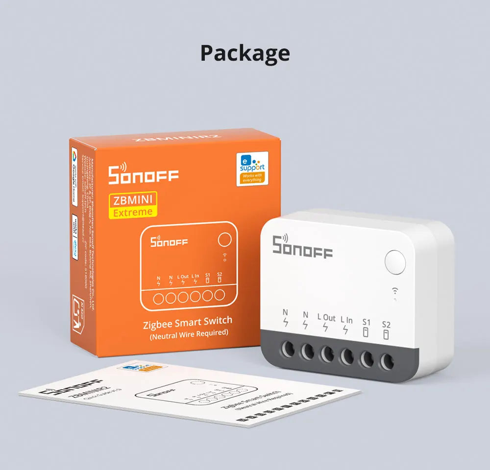 SONOFF ZBMINIR2 Zigbee Smart Switch, Remote Control via eWeLink