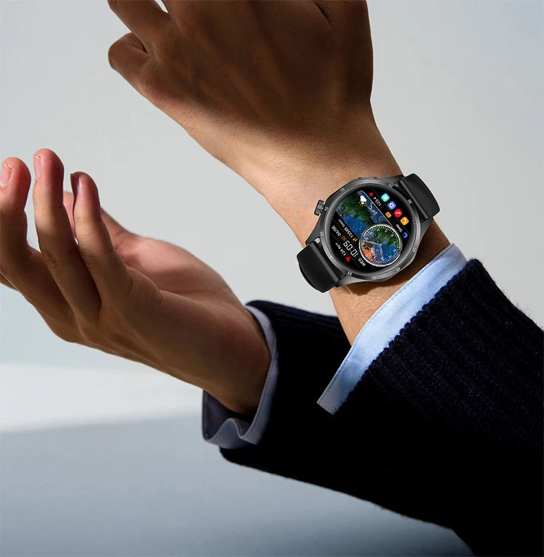 2025 Men’s Smartwatch, AMOLED 360×360, GPS, NFC, Bluetooth Calls
