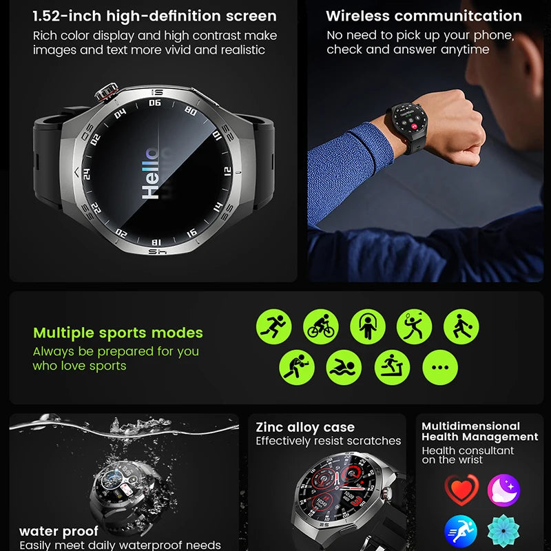 2025 Huawei GT5 Pro Smartwatch for Men, AMOLED, GPS, Bluetooth Calls