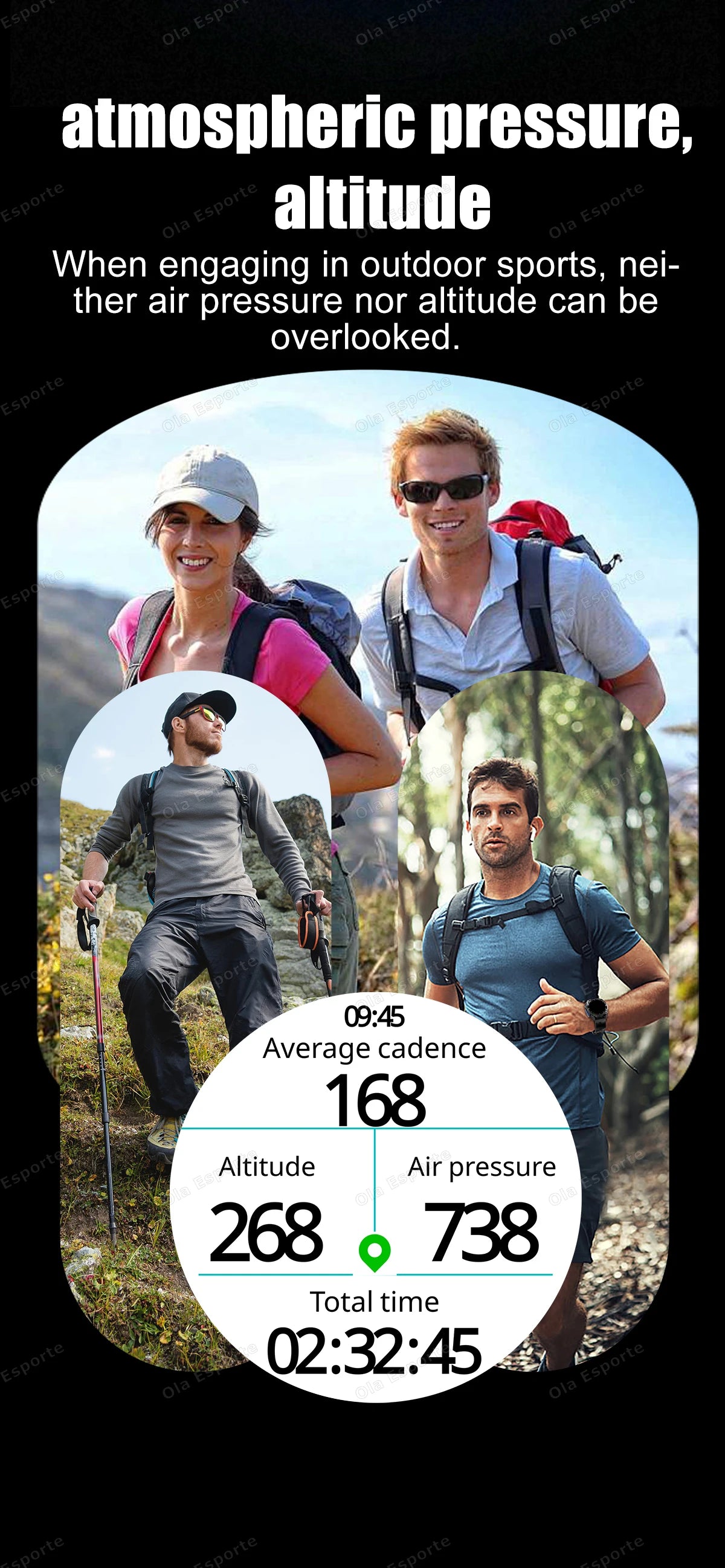 GPS Smartwatch for Men, 1.43" AMOLED, 3ATM Waterproof, 4GB Offline Map