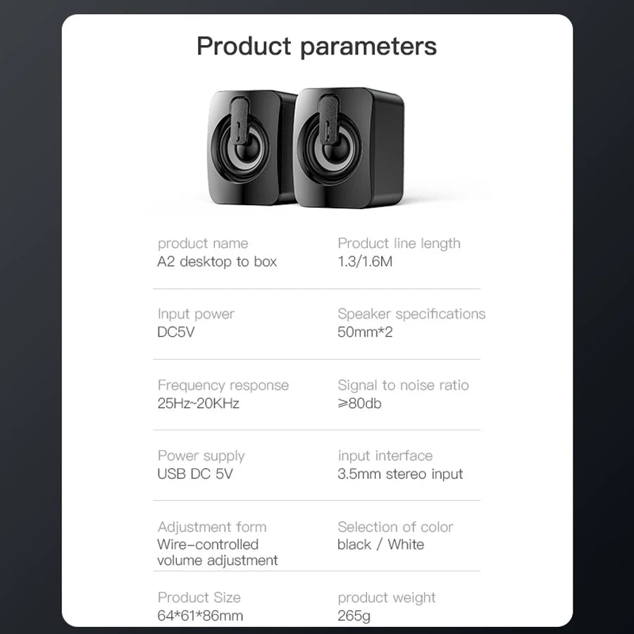 Mini PC Speaker for Computer, Laptop, Desktop – Compact Audio System