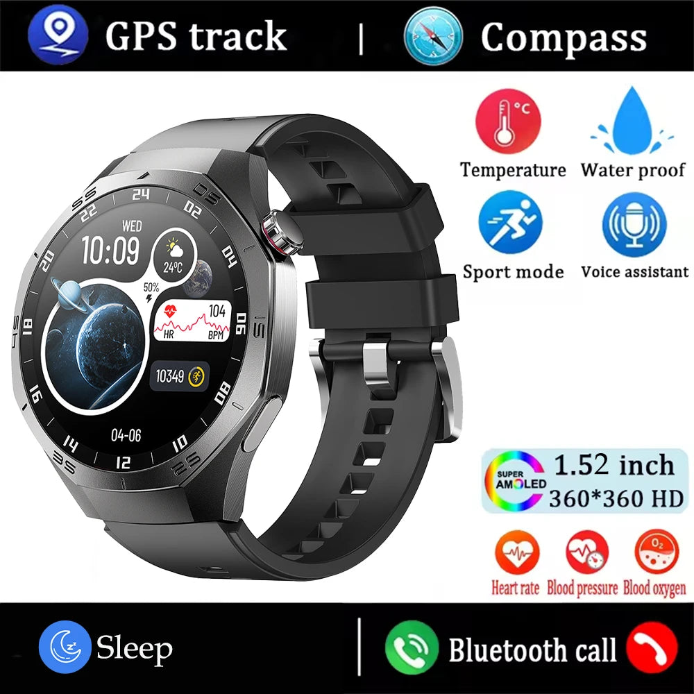 2025 Huawei GT5 Pro Smartwatch for Men, AMOLED, GPS, Bluetooth Calls