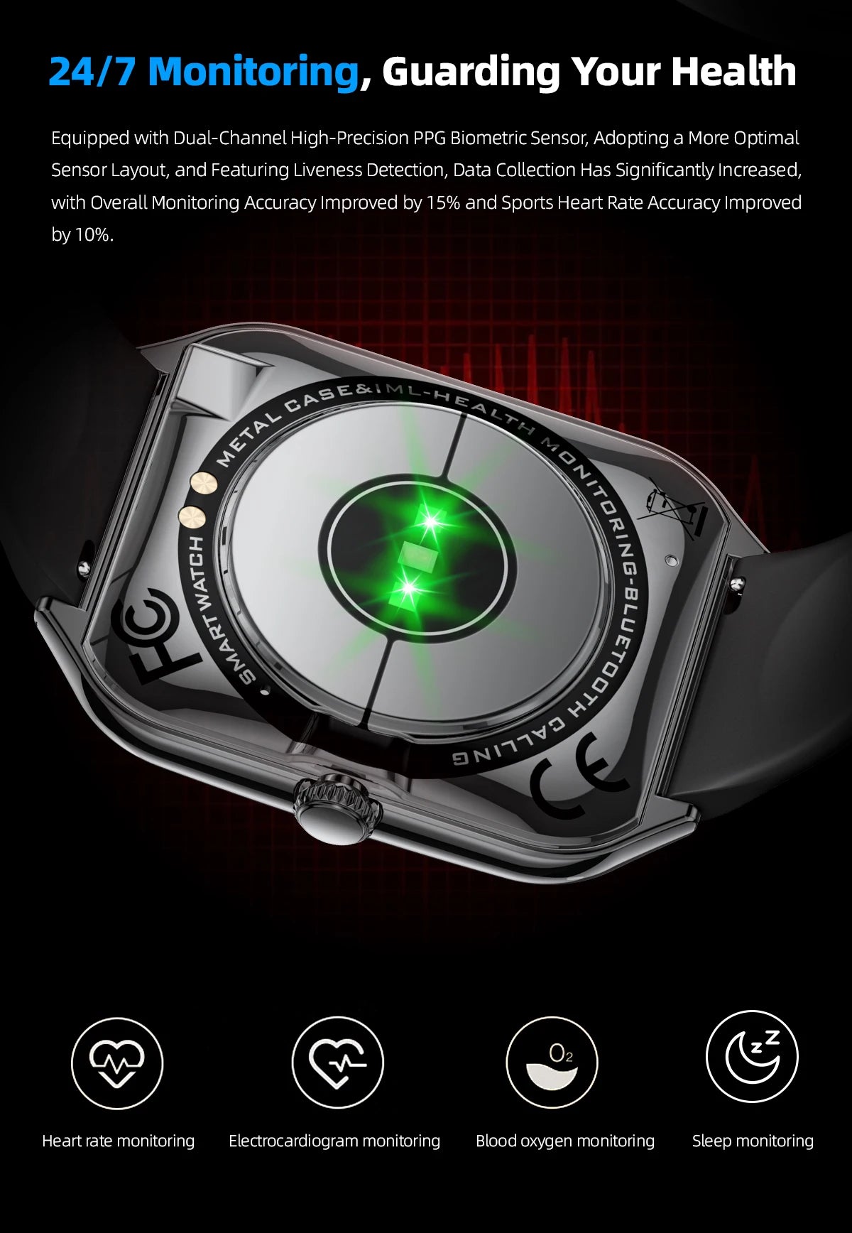 Ultra-Thin Smartwatch, 1.96" AMOLED, 360×360 HD, Always-On Display