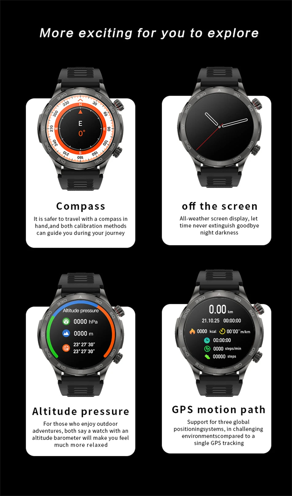 2025 Bluetooth Call Smartwatch for Men, AMOLED HD, NFC, GPS, IP68