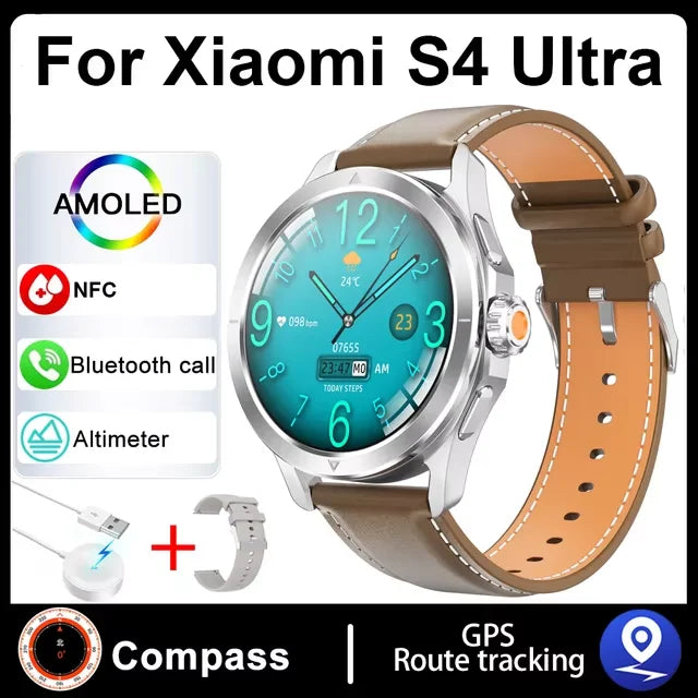 S4 Ultra Xiaomi Smart Bracelet, AMOLED HD, Bluetooth Call, GPS