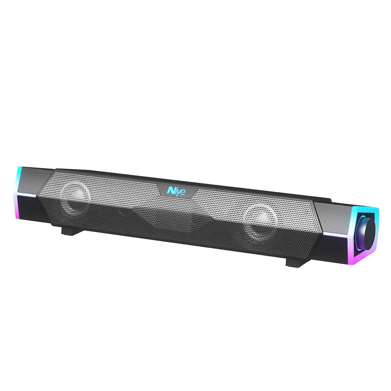 4D Bluetooth 5.0 Computer Soundbar with Stereo Subwoofer
