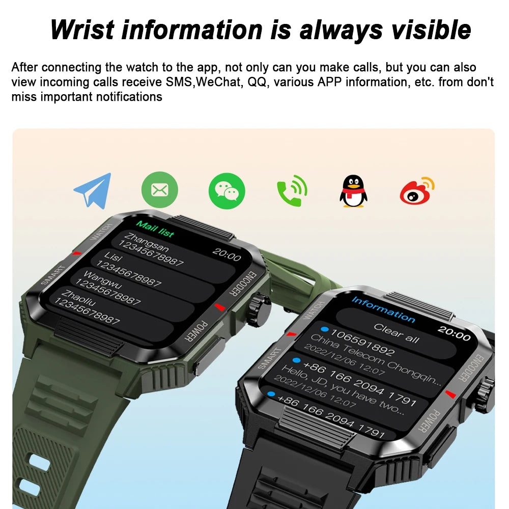NFC GPS Smartwatch for Men, 1.99" HD, Bluetooth Call, Fitness Tracker