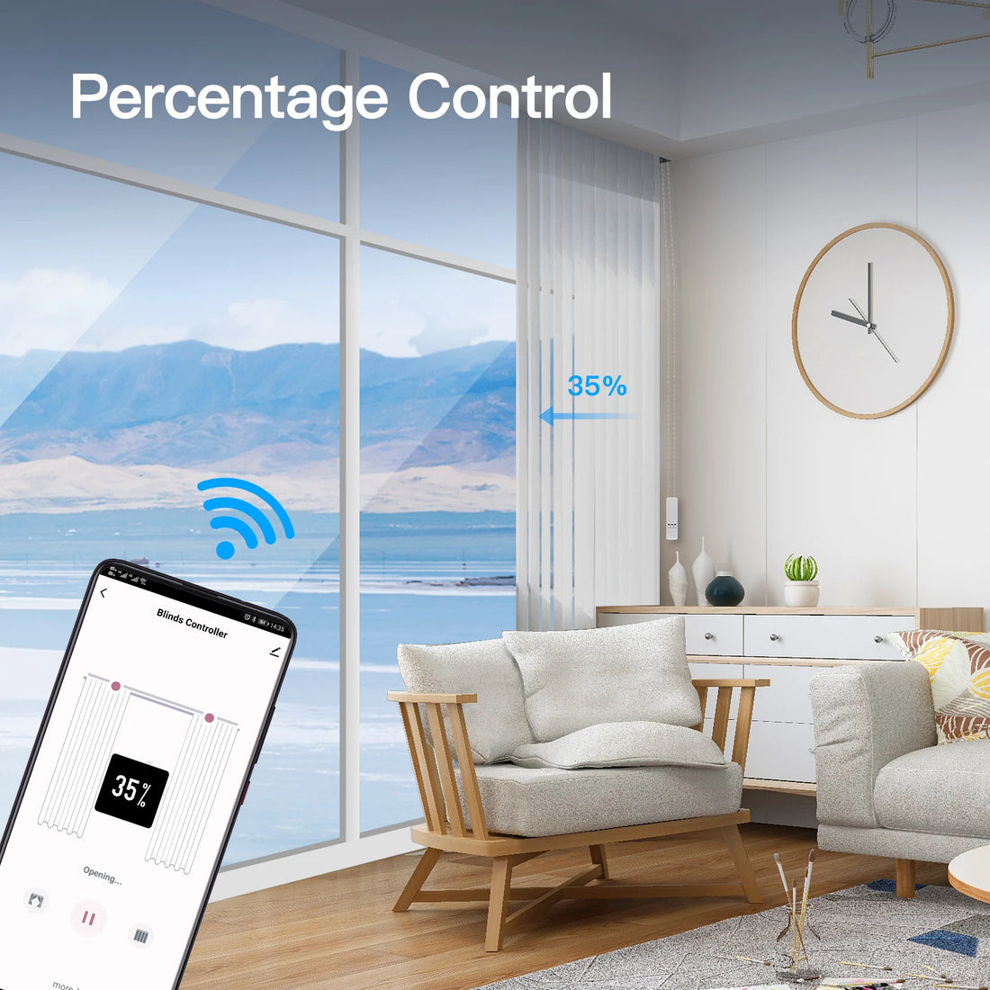 MOES Tuya WiFi Smart Roller Blind Motor, Electric Chain Drive, RF Remote