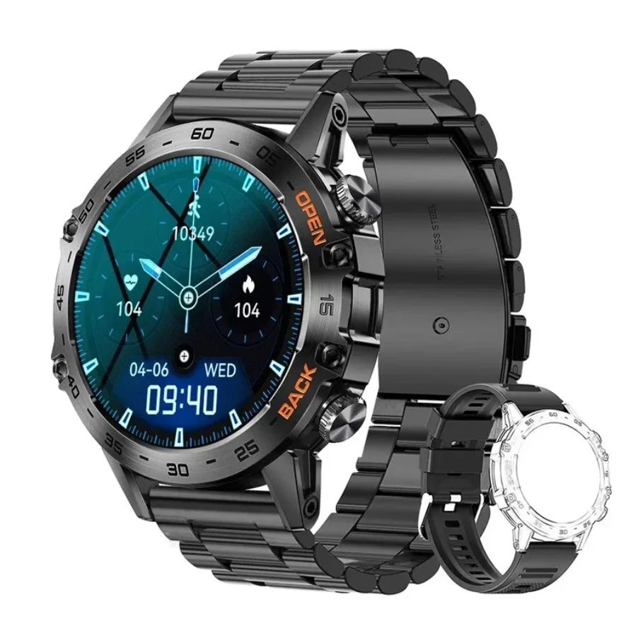 Abelanja Steel Smartwatch, Bluetooth Calling, Fitness Tracker, IP67