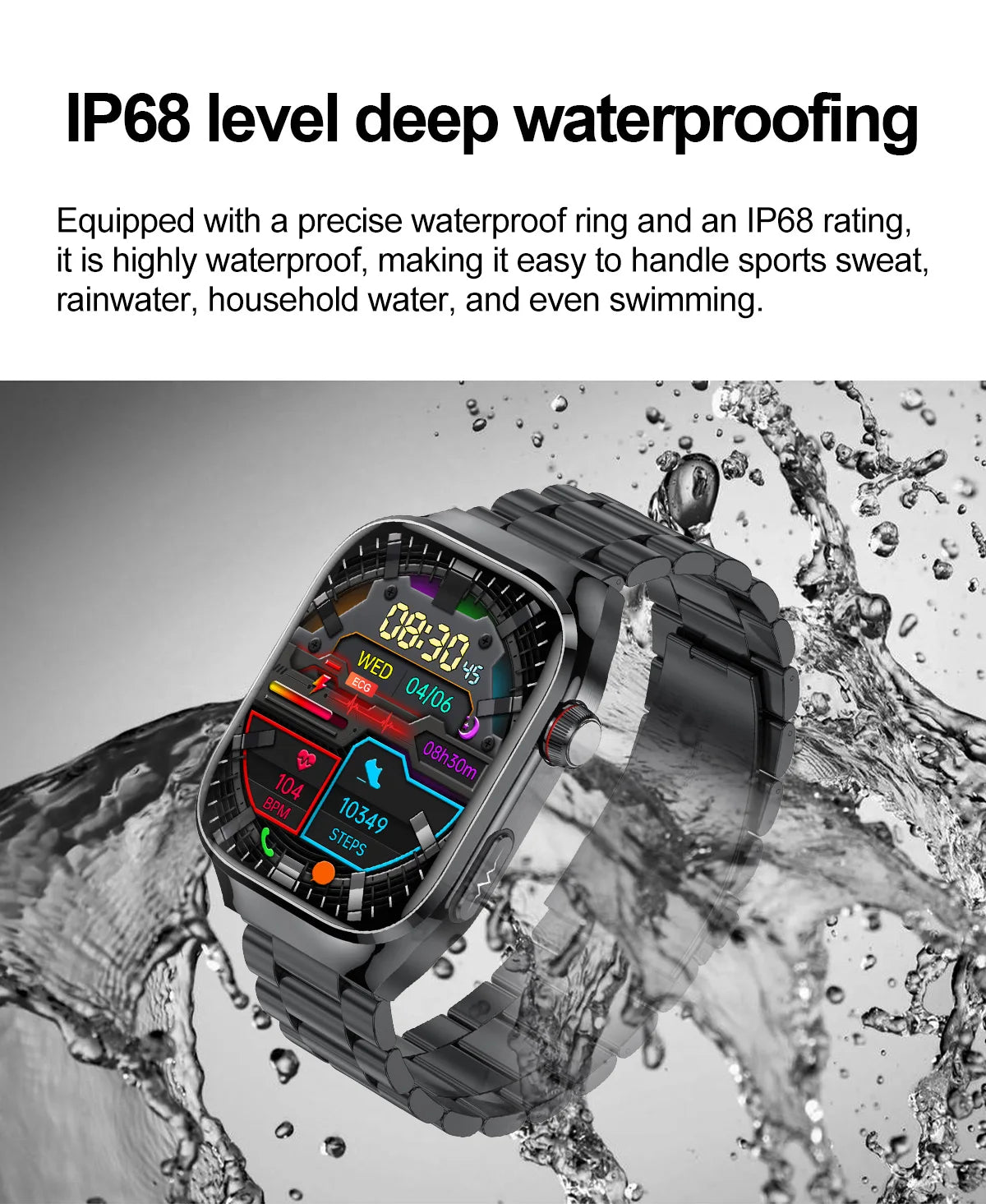 2025 Micro Health Smartwatch for Men, Body & Organ Monitor, Bluetooth Call