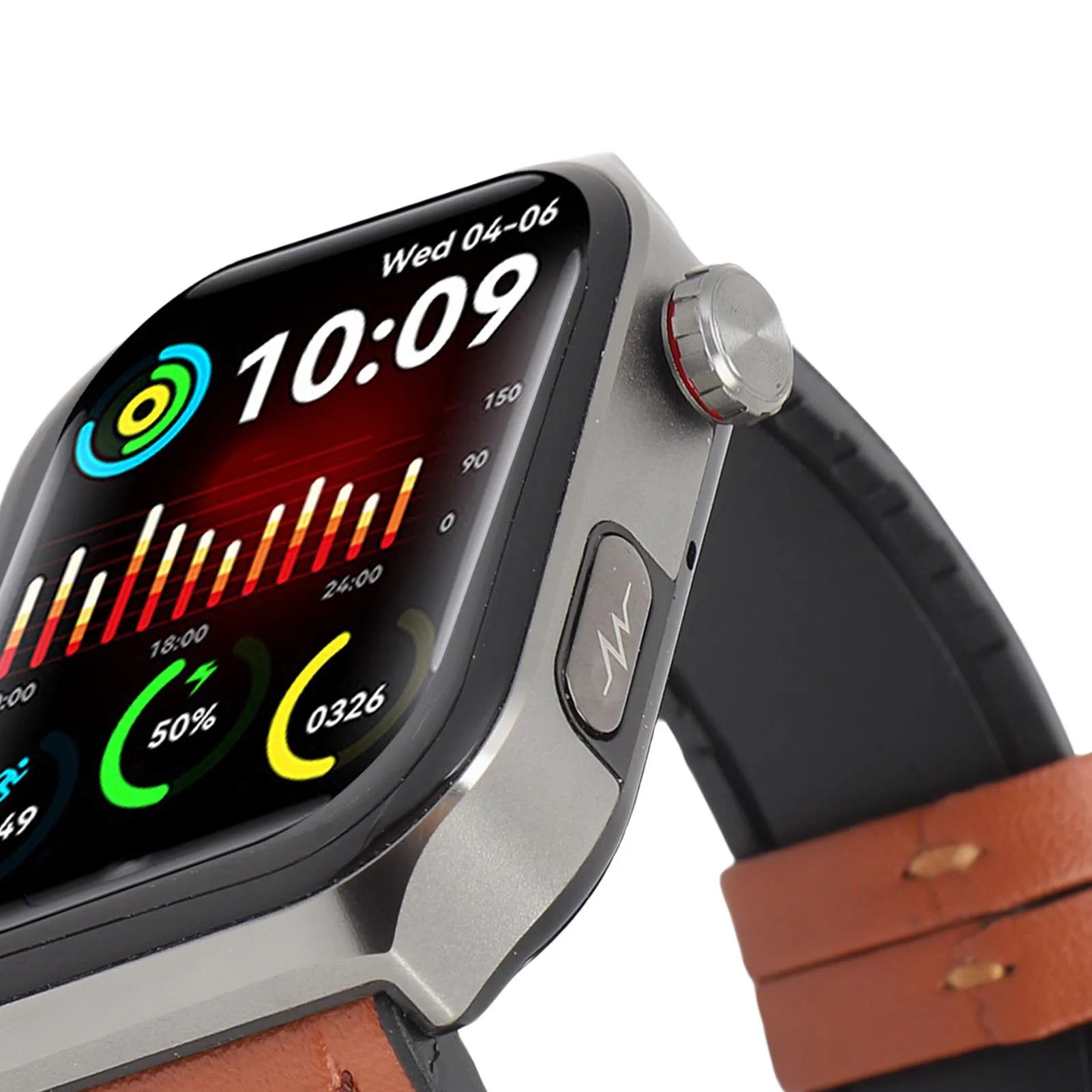 Fitness Smartwatch with Bluetooth Call, 52 Sports Modes, SOS Alert