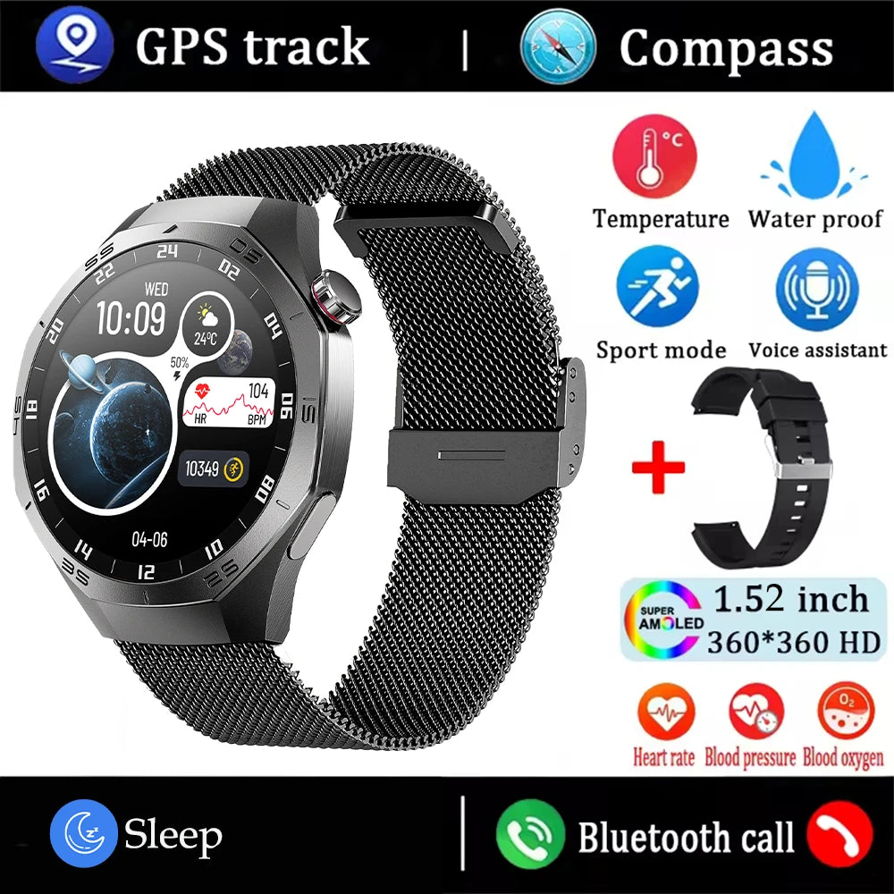 2025 Huawei GT5 Pro Smartwatch for Men, AMOLED, GPS, Bluetooth Calls