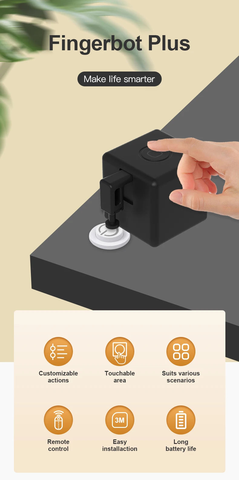Tuya Zigbee Smart Fingerbot Switch, Button Pusher, Alexa/Google Control