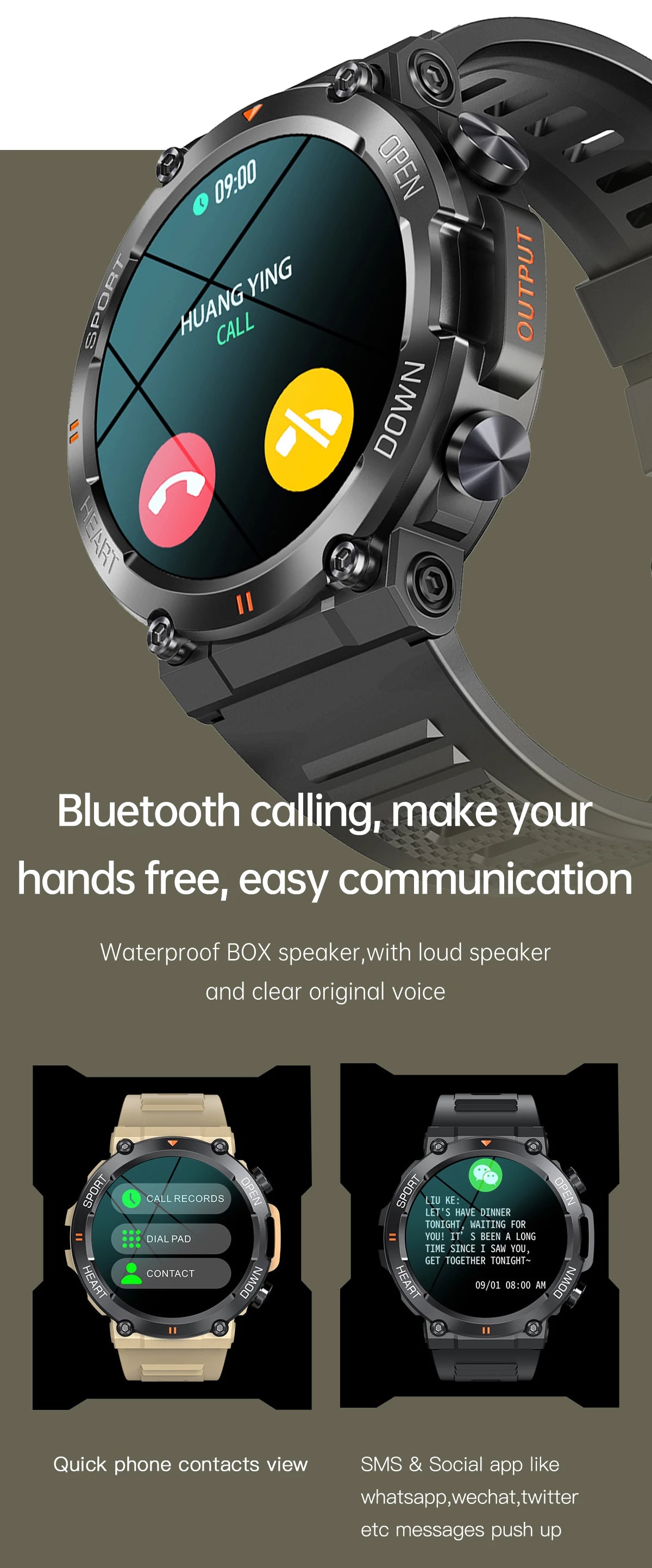 K56Pro Smartwatch, 1.39" HD, Heart Rate, Bluetooth, Long Standby