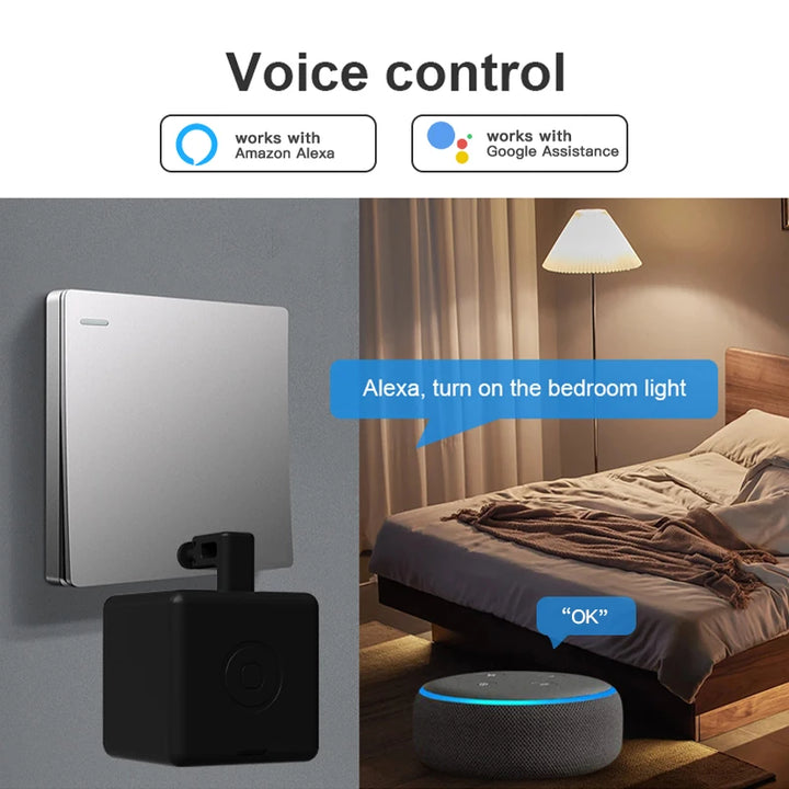 Tuya Zigbee Smart Fingerbot Switch, Button Pusher, Alexa/Google Control