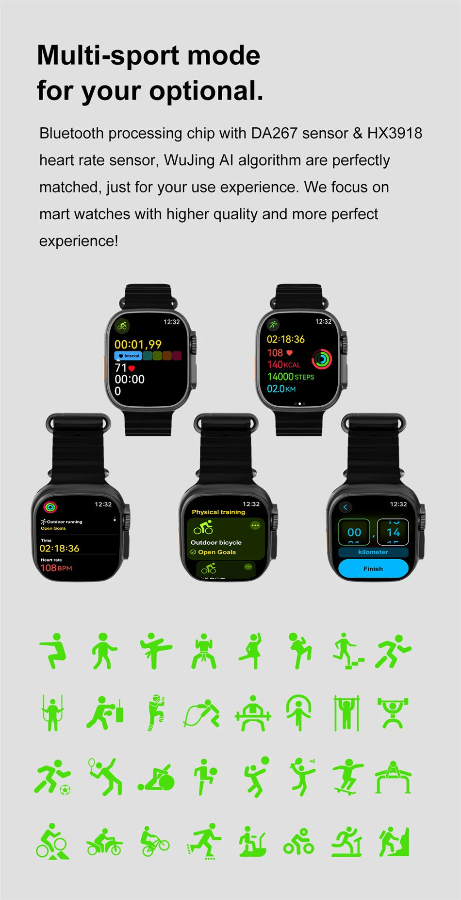 DT Ultra 3 Smartwatch, AMOLED, 4GB Music Player, Bluetooth, AI