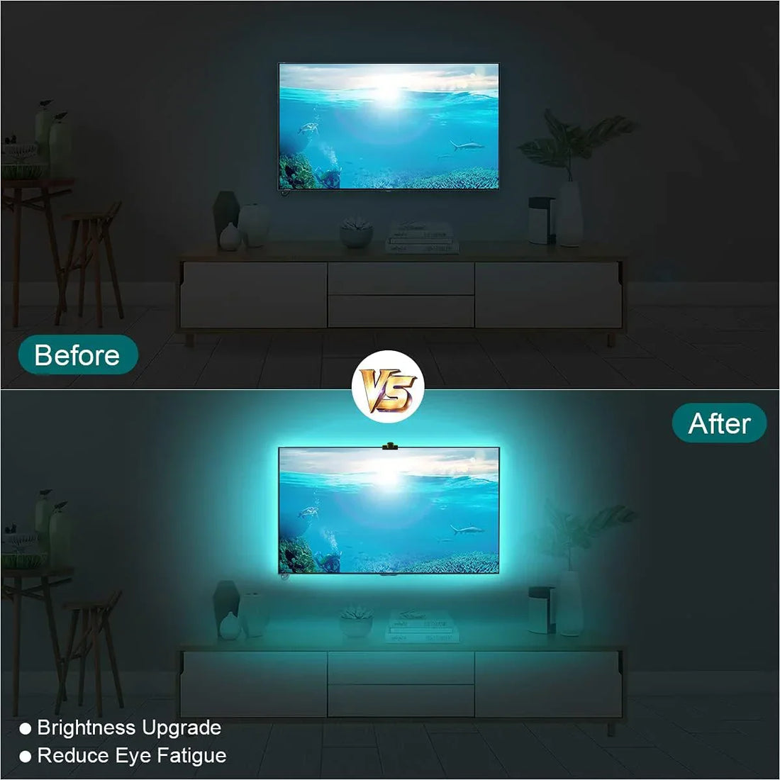 RGBIC LED Strip Light for PC/TV, App Control, Music Sync
