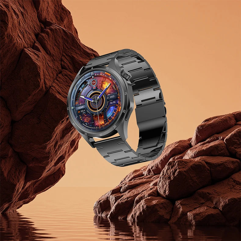 2025 Men’s Smartwatch, AMOLED 360×360, GPS, NFC, Bluetooth Calls