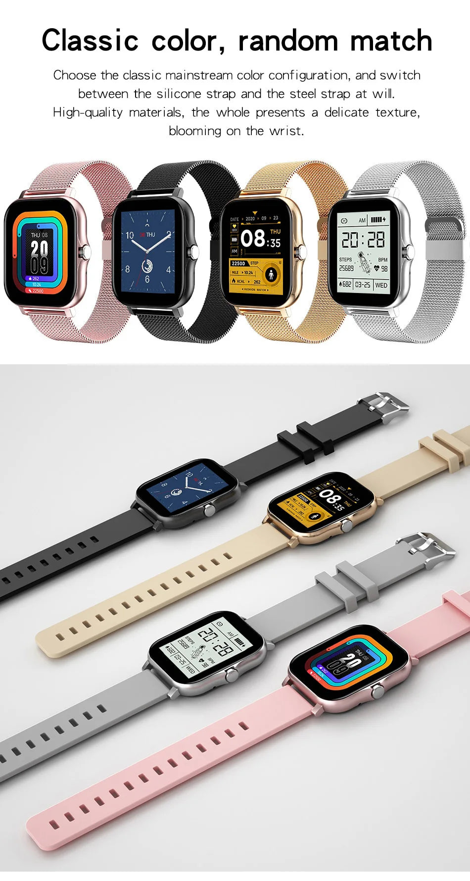 2024 Smartwatch with Bluetooth Call, Health Monitor, 1.44" Color Screen