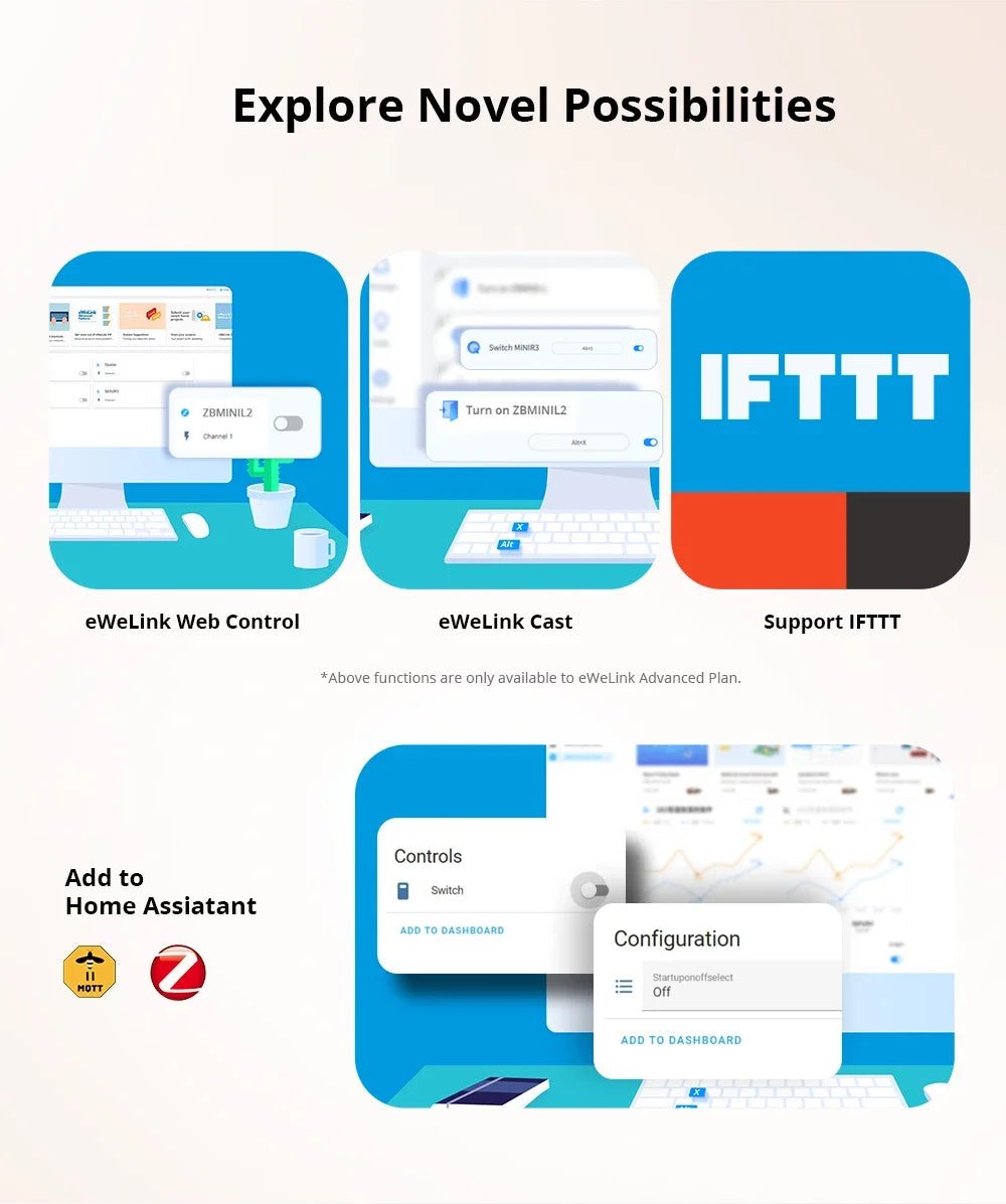 SONOFF ZBMINI L2 Zigbee Smart Switch, No Neutral, 1-Gang