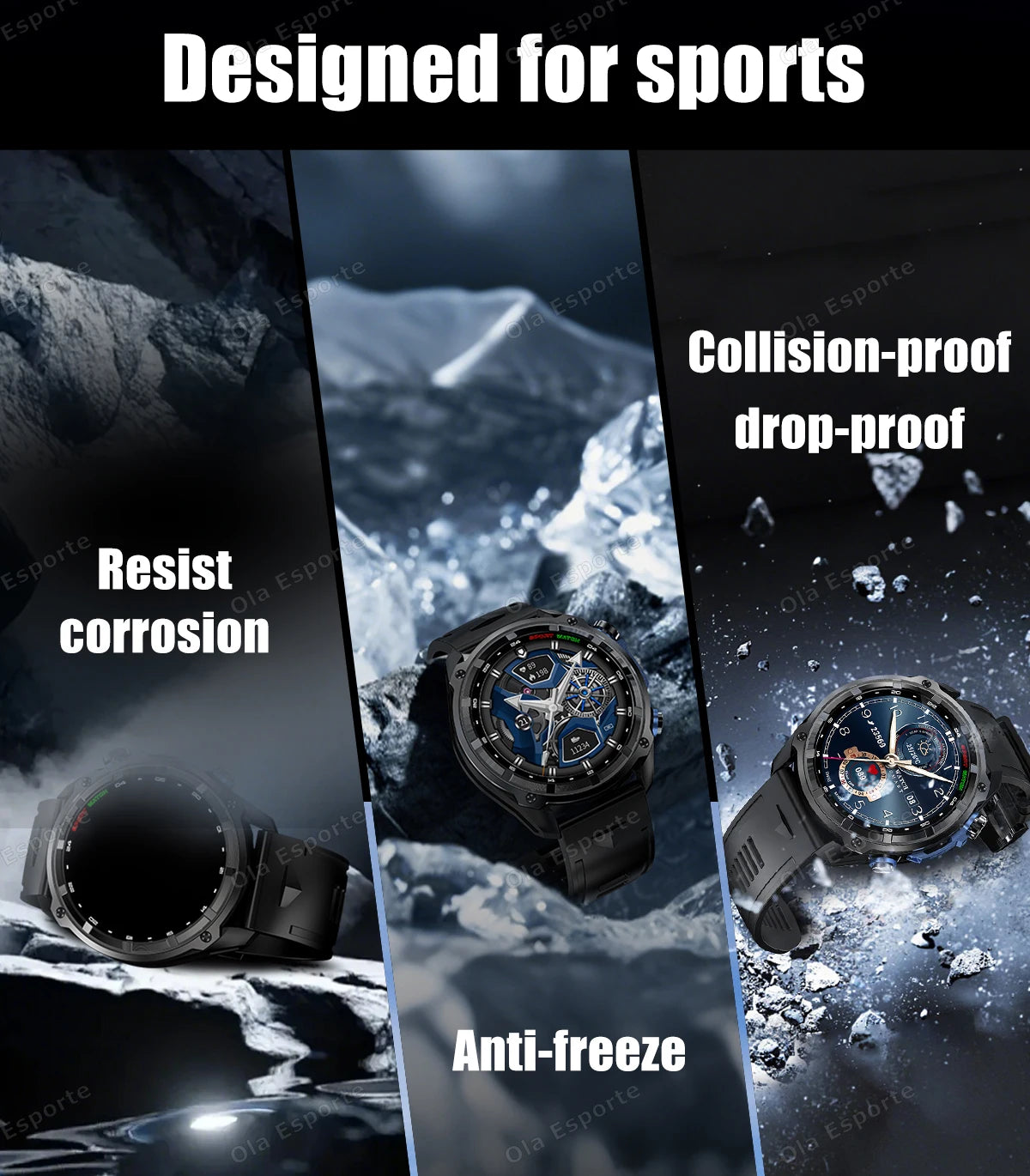 GPS Smartwatch for Men, 1.43" AMOLED, 3ATM Waterproof, 4GB Offline Map