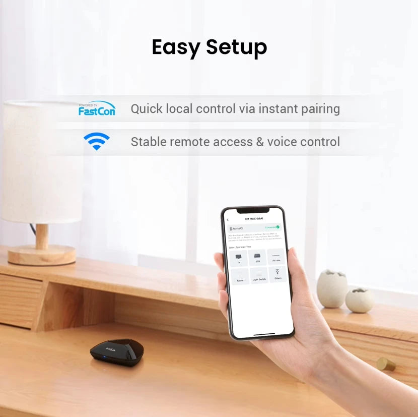 Broadlink MAX Smart Remote Hub, WiFi/BLE, IR/RF Control for TV & AC