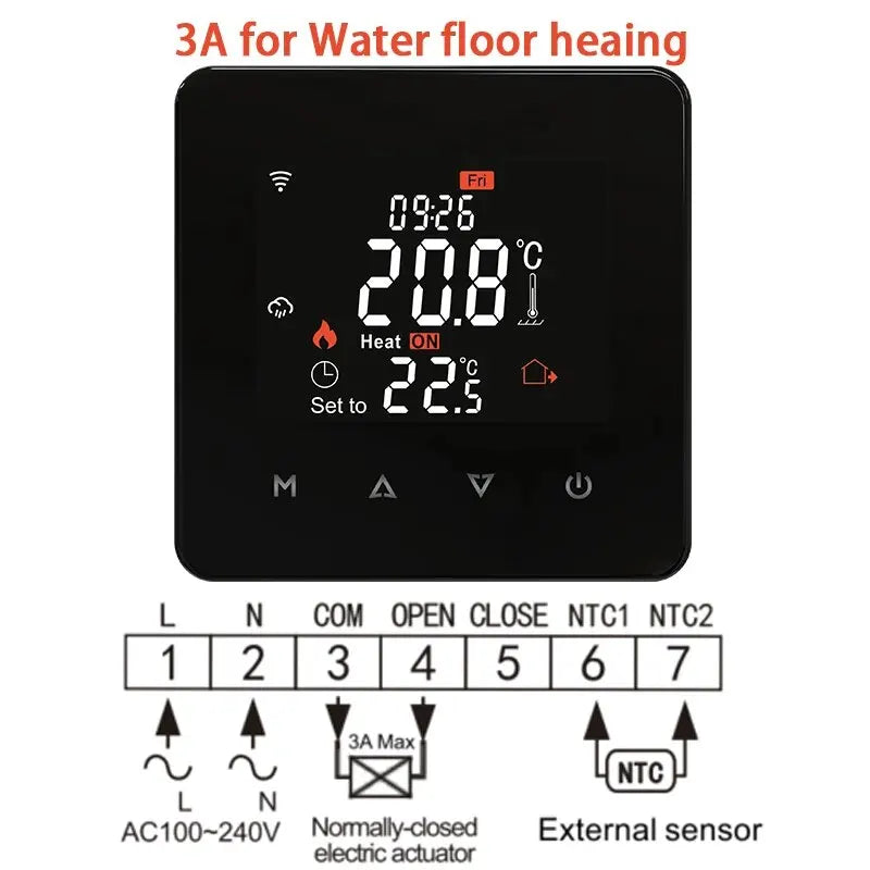 Tuya WiFi Smart Thermostat for Water/Electric Floor Heating & Gas Boiler