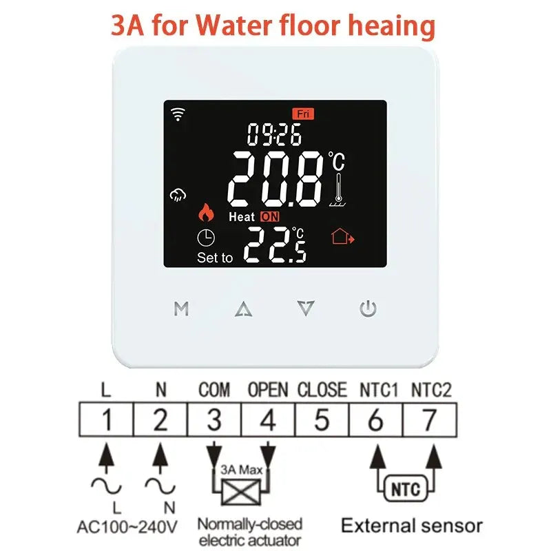 Tuya WiFi Smart Thermostat for Water/Electric Floor Heating & Gas Boiler