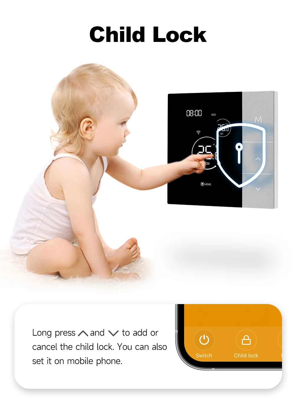 WiFi Smart Thermostat, Tuya, for Boiler/Electric/Underfloor Heating