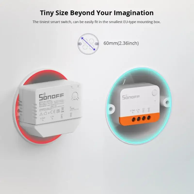 SONOFF ZBMINI L2 Zigbee Smart Switch, No Neutral, 1-Gang
