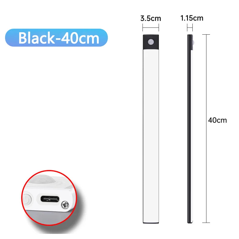 Motion Sensor LED Night Light, USB Rechargeable, Wireless Cabinet Lamp
