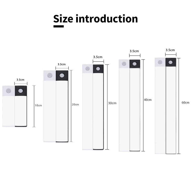 Motion Sensor LED Night Light, USB Rechargeable, Wireless Cabinet Lamp