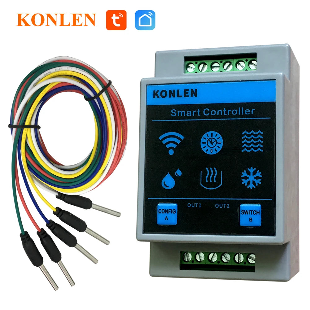 KONLEN Tuya WiFi Water Level Sensor & Leak Alarm Controller