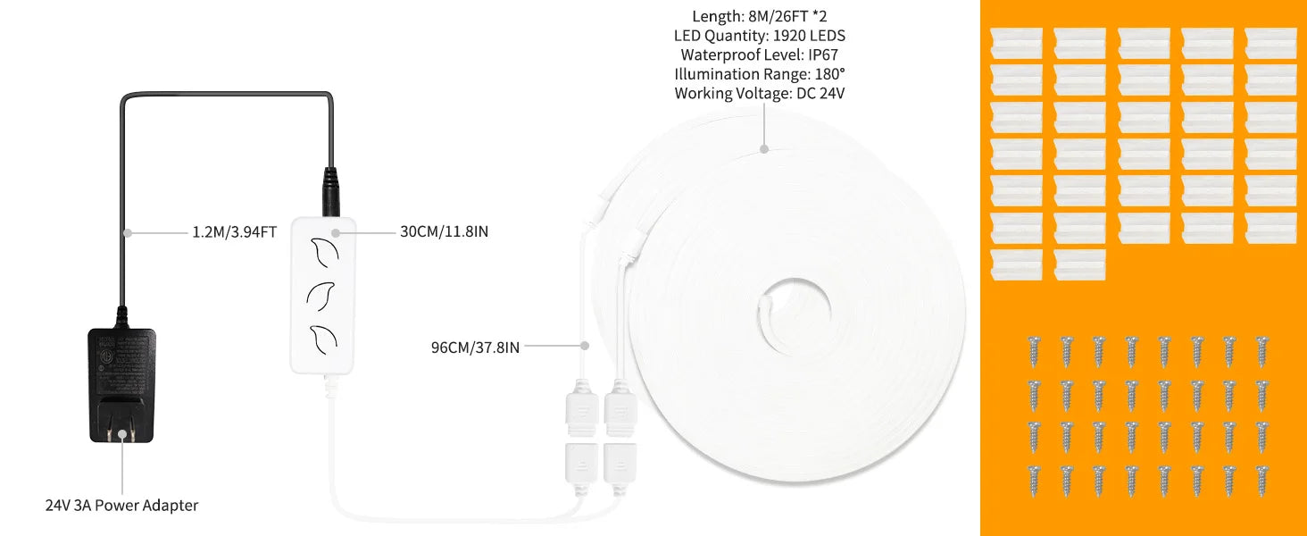 Smart RGB LED Strip Lights, SMD 5050, APP & Remote Control