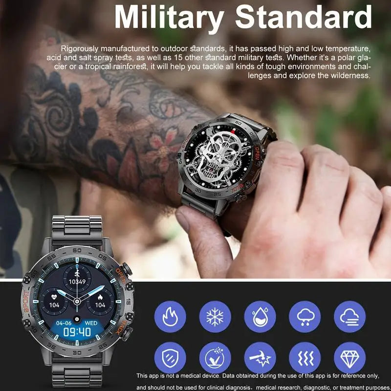 Abelanja Steel Smartwatch, Bluetooth Calling, Fitness Tracker, IP67