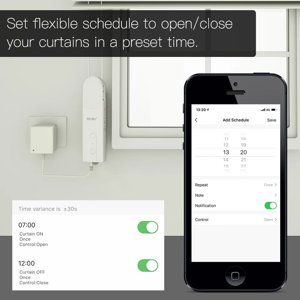 ZigBee Smart Roller Blind Motor, Tuya, Alexa/Google Control