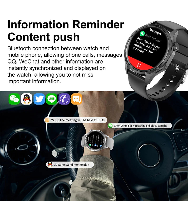 2025 Men’s Smartwatch, AMOLED 360×360, GPS, NFC, Bluetooth Calls