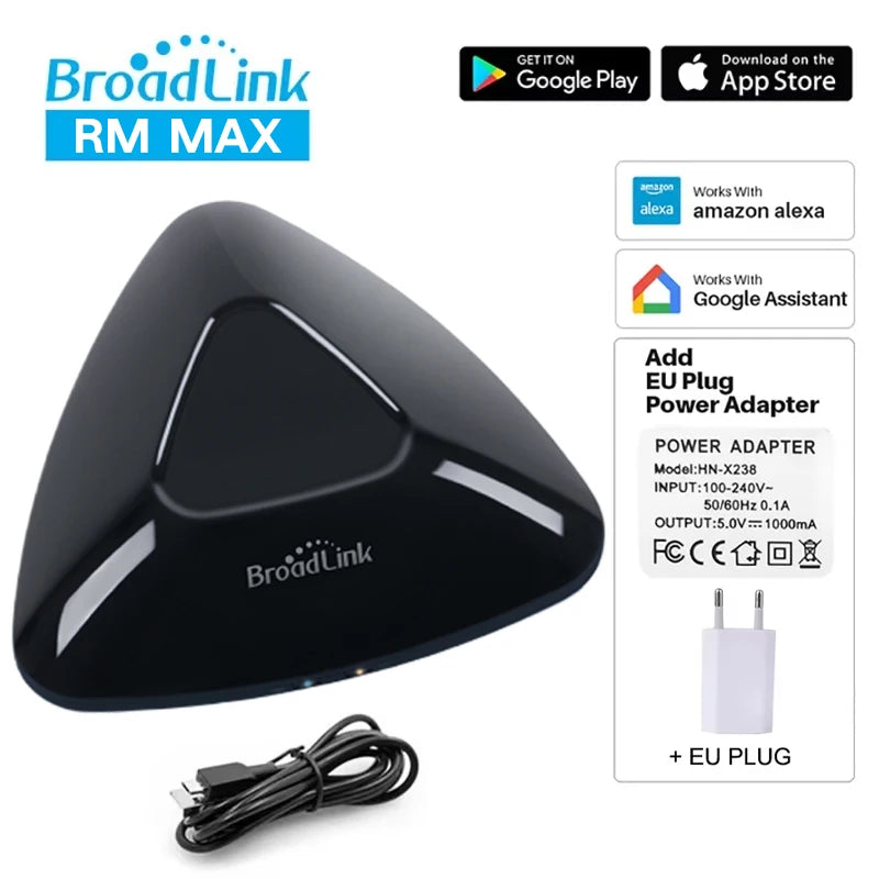 Broadlink MAX Smart Remote Hub, WiFi/BLE, IR/RF Control for TV & AC
