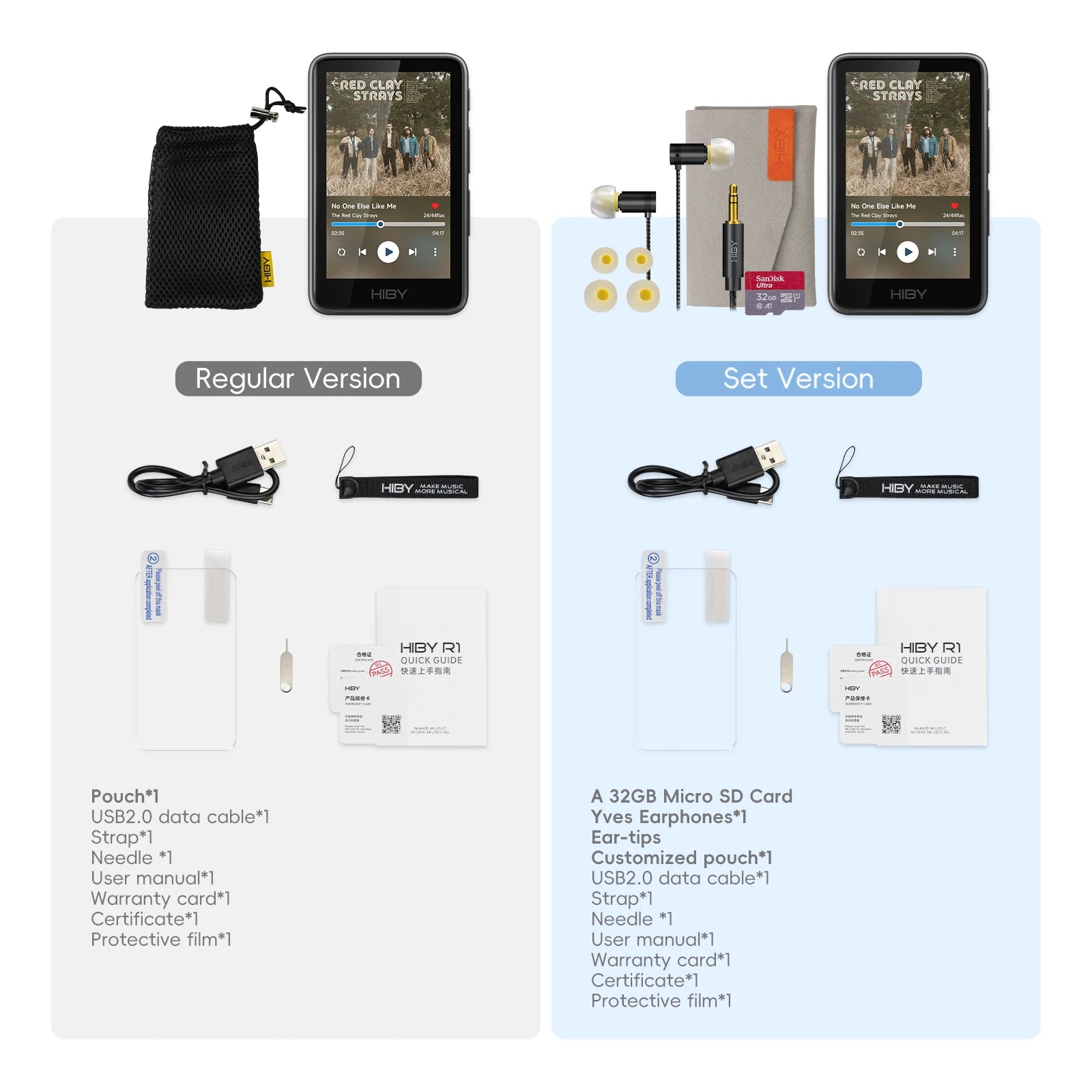 HiBy R1 HiFi Music Player, MP3, USB DAC, WiFi & Bluetooth 5.1