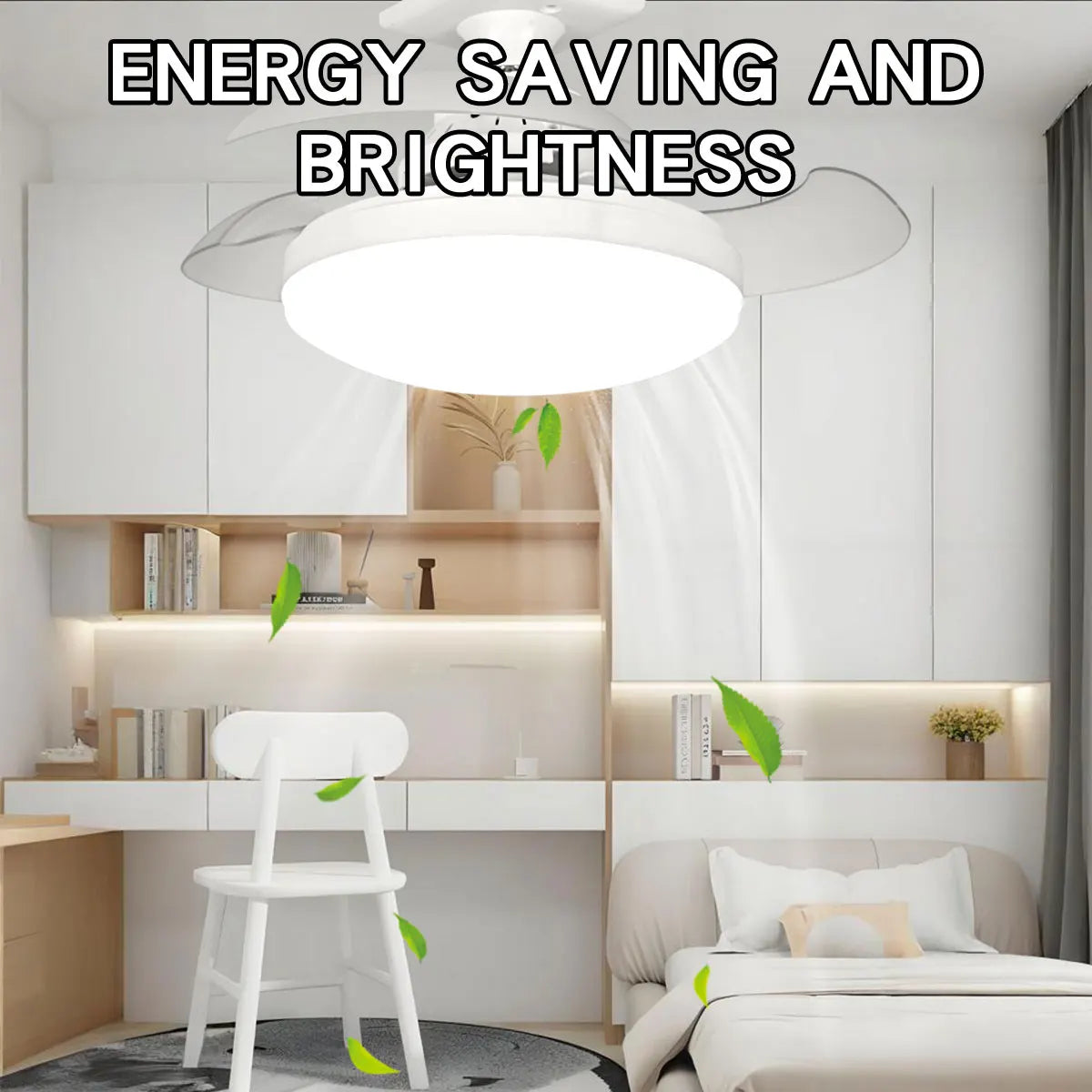 30W LED Ceiling Fan Light, E27, Dimmable with Remote