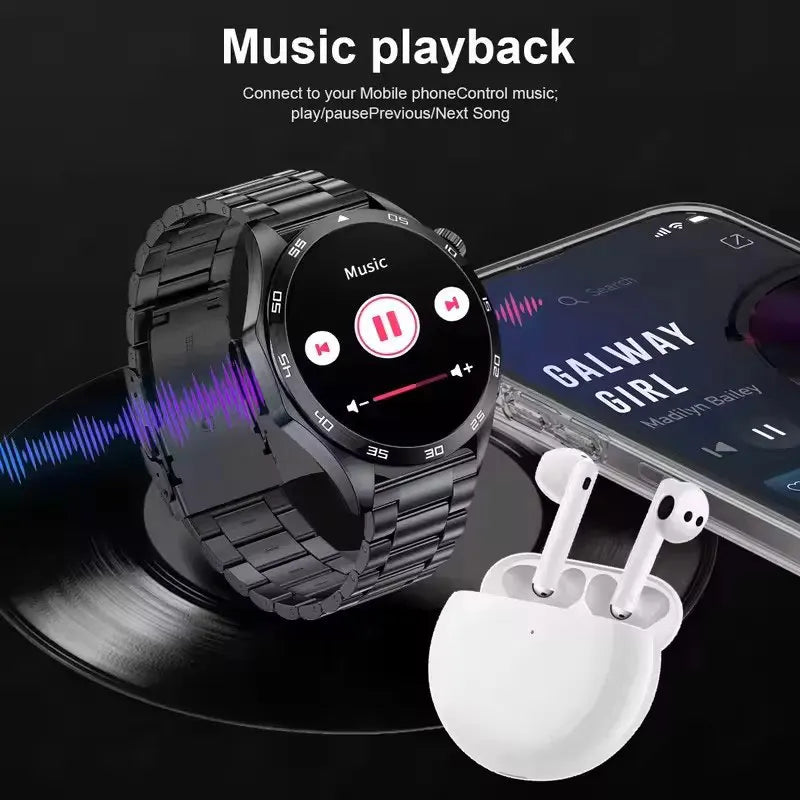 2025 Men’s Smartwatch, AMOLED 360×360, GPS, NFC, Bluetooth Calls