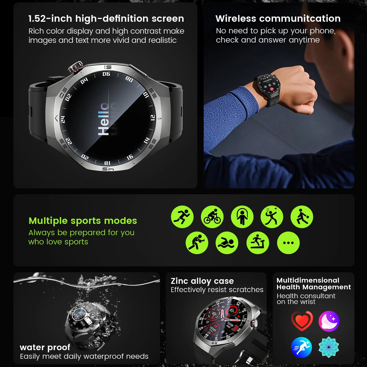 2025 Huawei GT5 Pro Smartwatch for Men, AMOLED, GPS, Bluetooth Calls