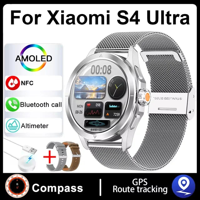 S4 Ultra Xiaomi Smart Bracelet, AMOLED HD, Bluetooth Call, GPS