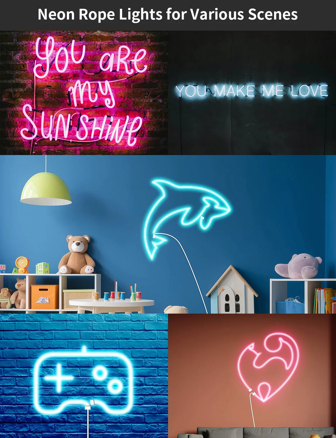 Smart RGB LED Strip Lights, SMD 5050, APP & Remote Control